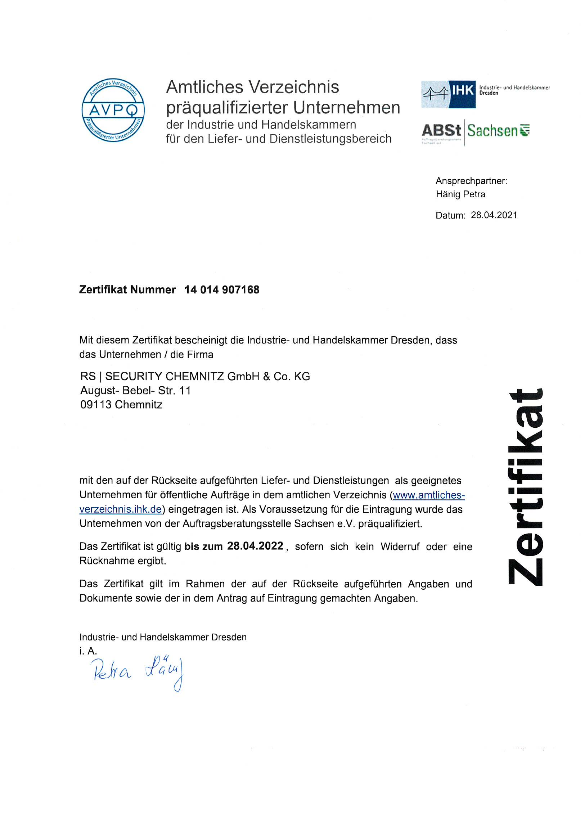 Anforderungen nach ISO 14001:2015 im Bereich Sicherheitsdienste und Service, Facility Management werden erfüllt